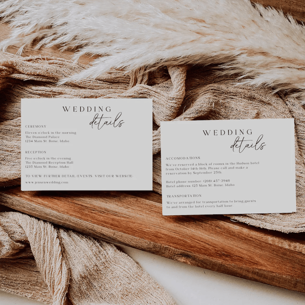 Printed Photo Wedding Invitation Suite | Minimalist 3-Piece Set with QR RSVP | Modern Picture Invite Bundle | Envelopes Included